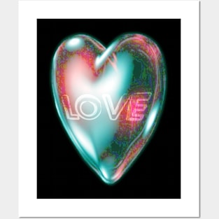 Colorful Heart Love Posters and Art